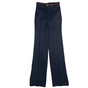 VTG Angels Flight Dress Pants Mens 28x36 Blue Action Man Flare USA 80s NOS